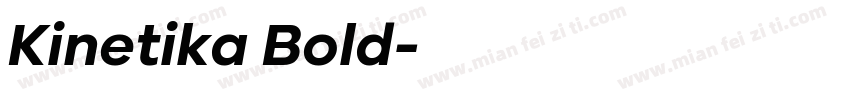 Kinetika Bold字体转换